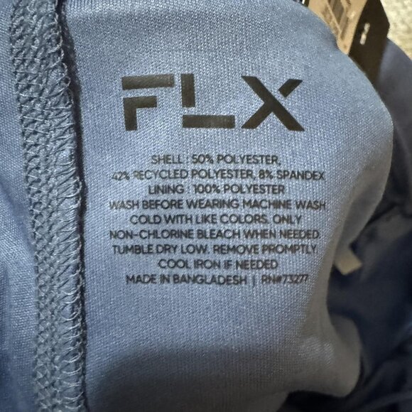 FLX Shorts Mens 2XL Blue Lined Running Training Zip Pocket Performance Athletic - Picture 9 of 12
